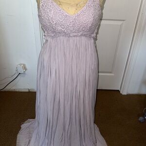 Boho Maxi Dress in Lilac